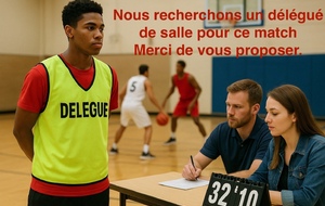 Délégué match Seniors F contre SC GRETZ TOURNAN